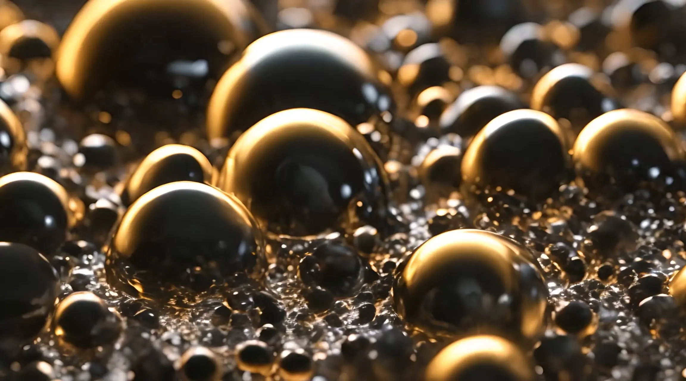 Eclipse Orbs Glistening Black and Gold Stock Video